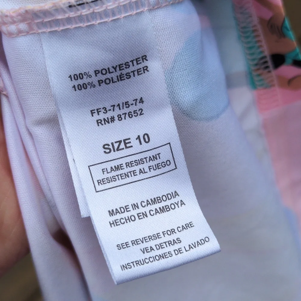 Disney Princess Pink Girls Nightgown - Picture 7 of 8